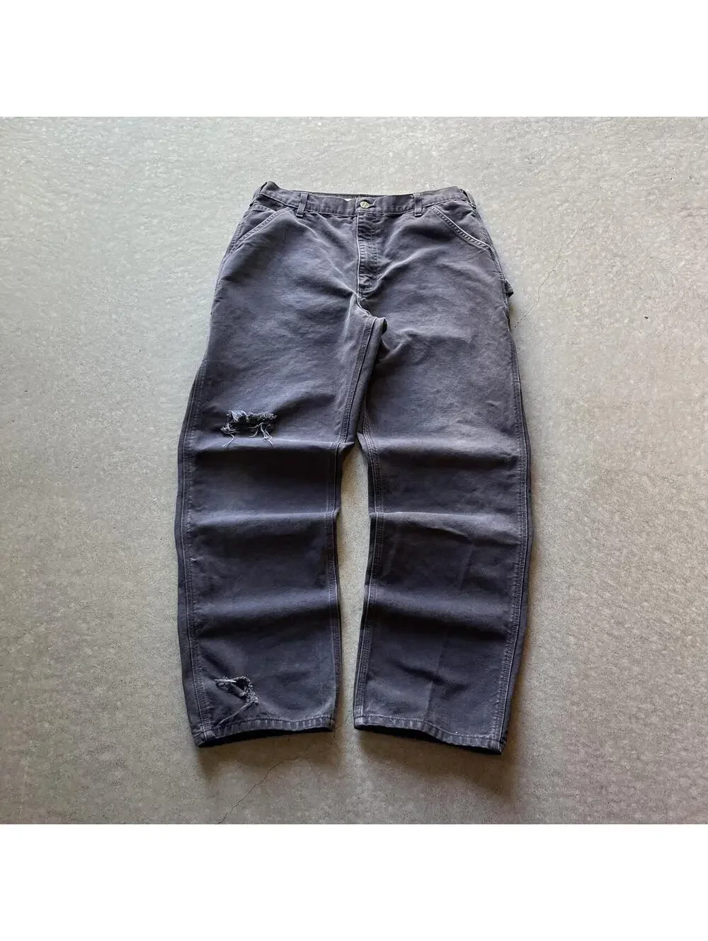 Grey Carhartt Dungaree Fit Carpenter Pants